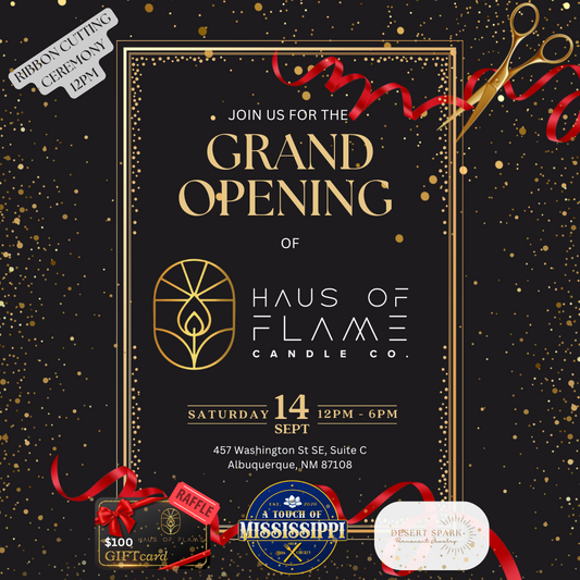 FOR IMMEDIATE RELEASE: Haus of Flame Candle Co. Grand Opening Event!